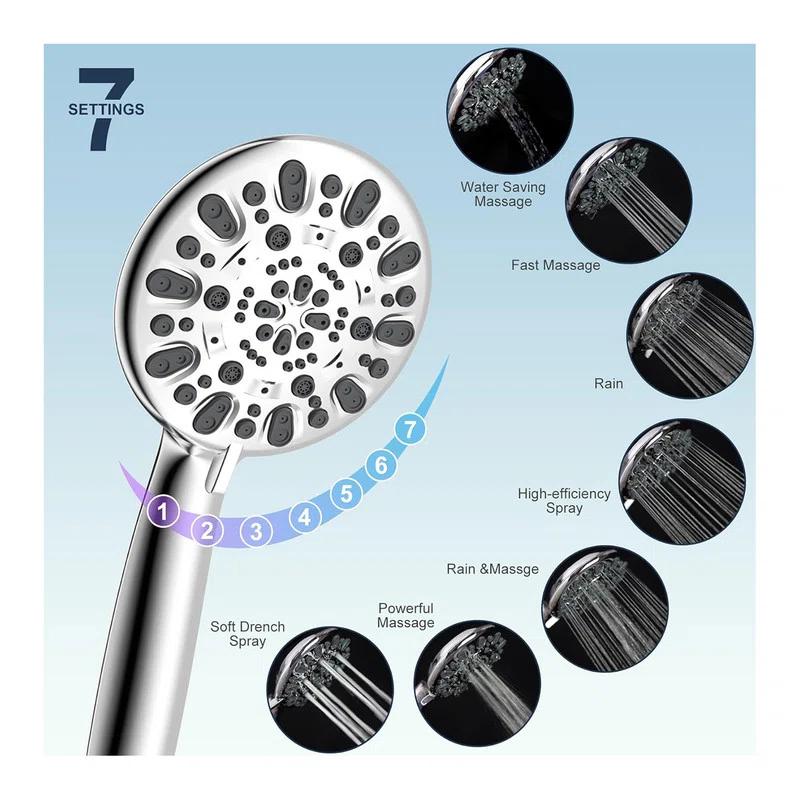 High Pressure Rainfall Shower Head with Handheld Spray Combo