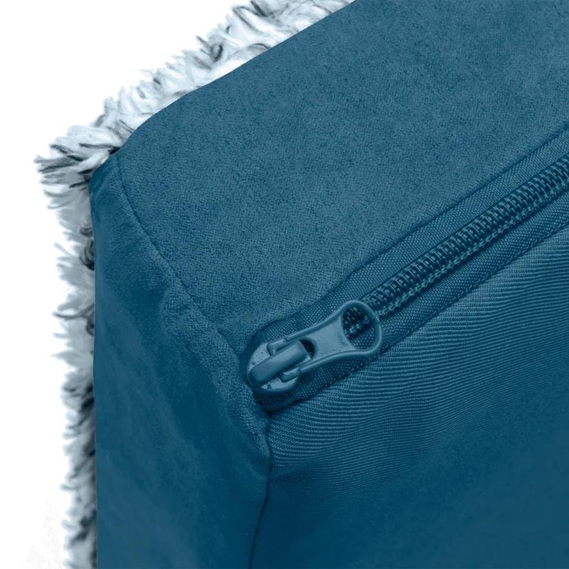 FurHaven Two-Tone Faux Fur and Suede Deluxe Orthopedic Dog Bed