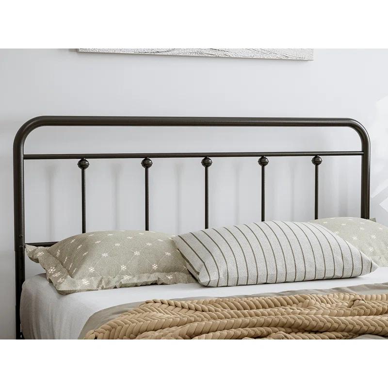 August Grove® August Grove® Metal Headboard - Adjustable Height - Farmhouse Victorian Style