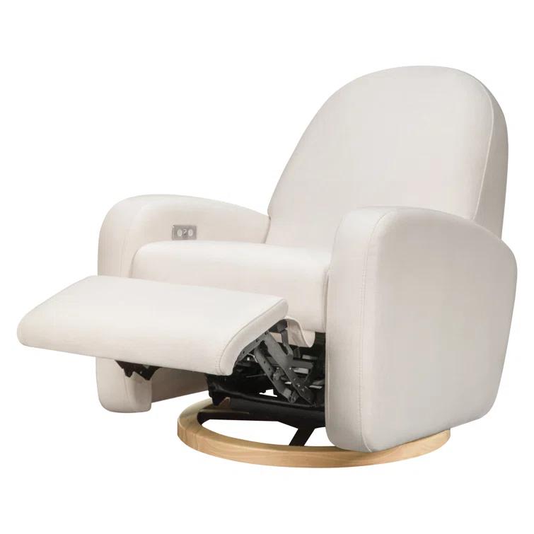 Nami Electronic Recliner and Swivel Glider Recliner in Shearling with USB port