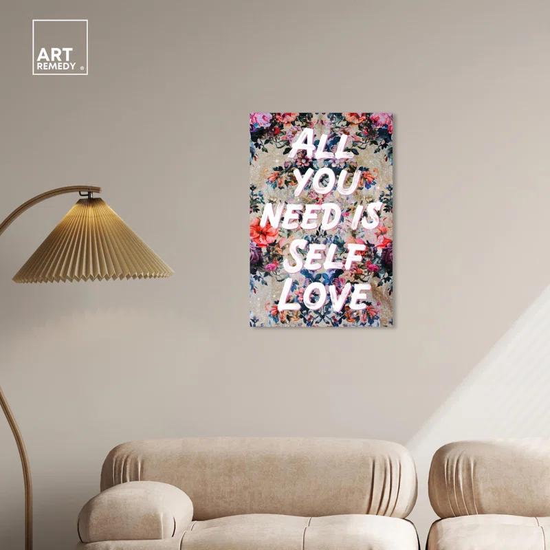 Art Remedy All You Need is Self Love Canvas Trend Pink Wall Art by Art Remedy