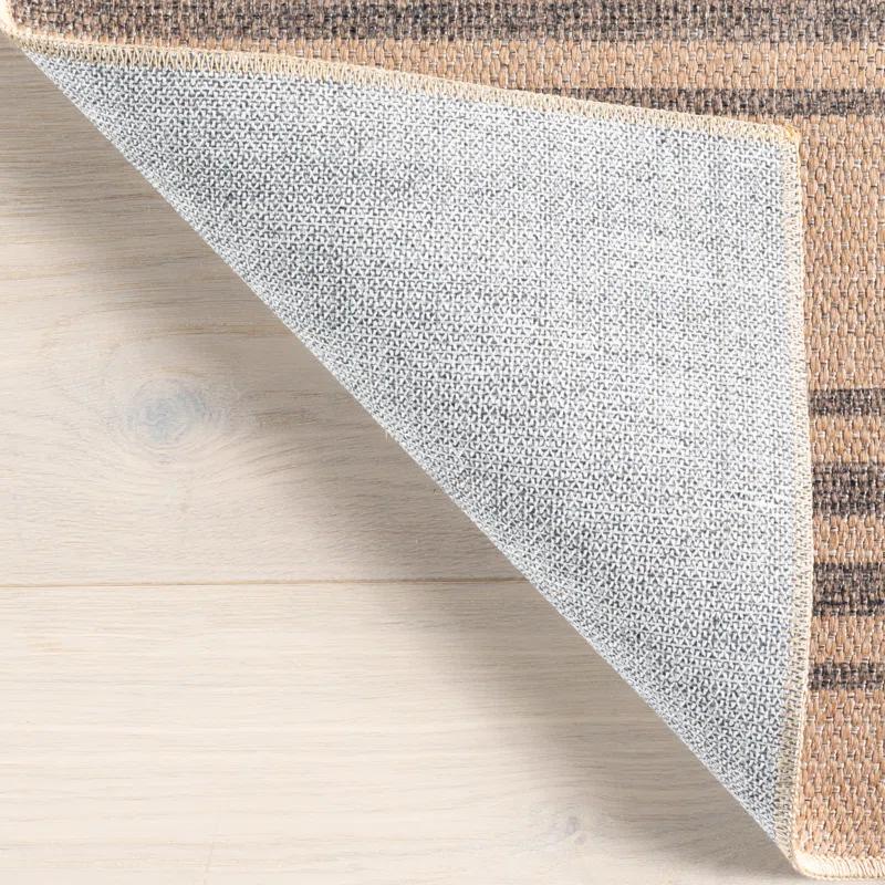 Bungalow Rose Hassell Lavina Striped Easy 100% recycled polyester Machine Washable Area Rug