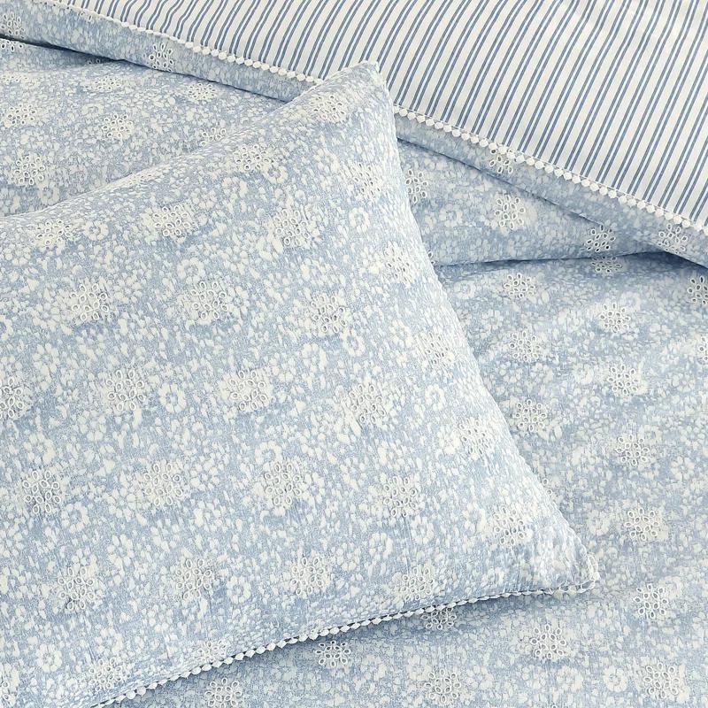 Peri Home Peri Home Ikat Eyelet Comforter Set Blue