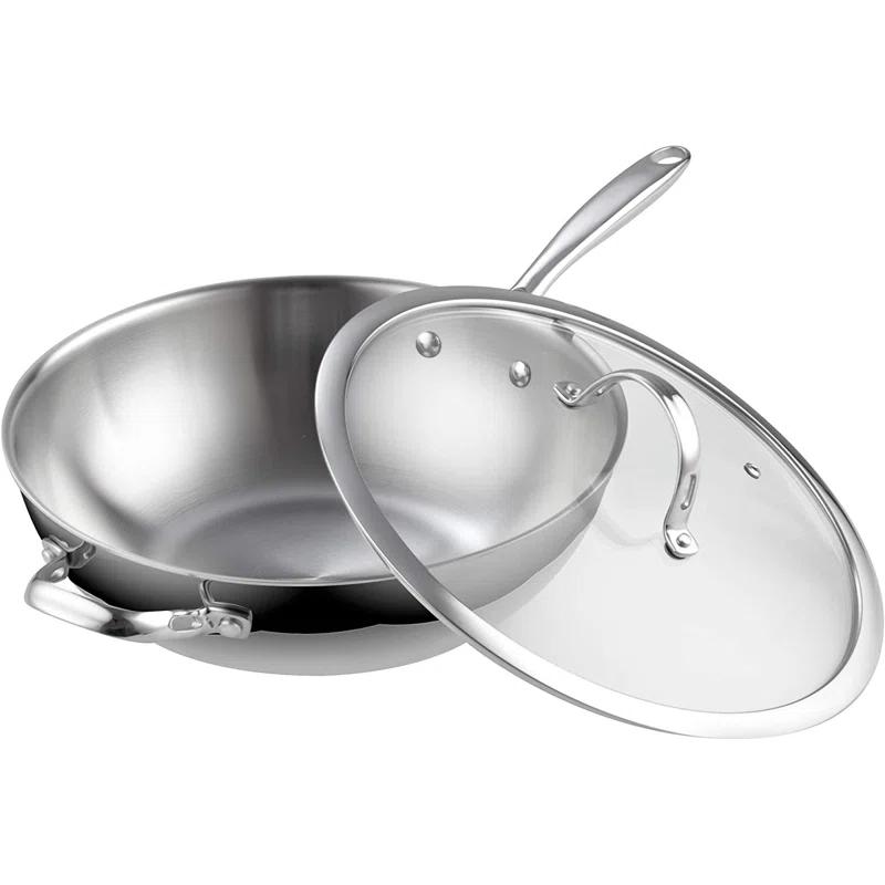 3 Quarts Stainless Steel Saute Pan with Lid