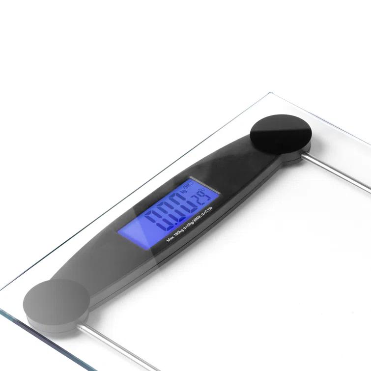 Prominence Home Ultra Thin, Clear Glass Scale With Easy To Read LCD Display - Auto Step On