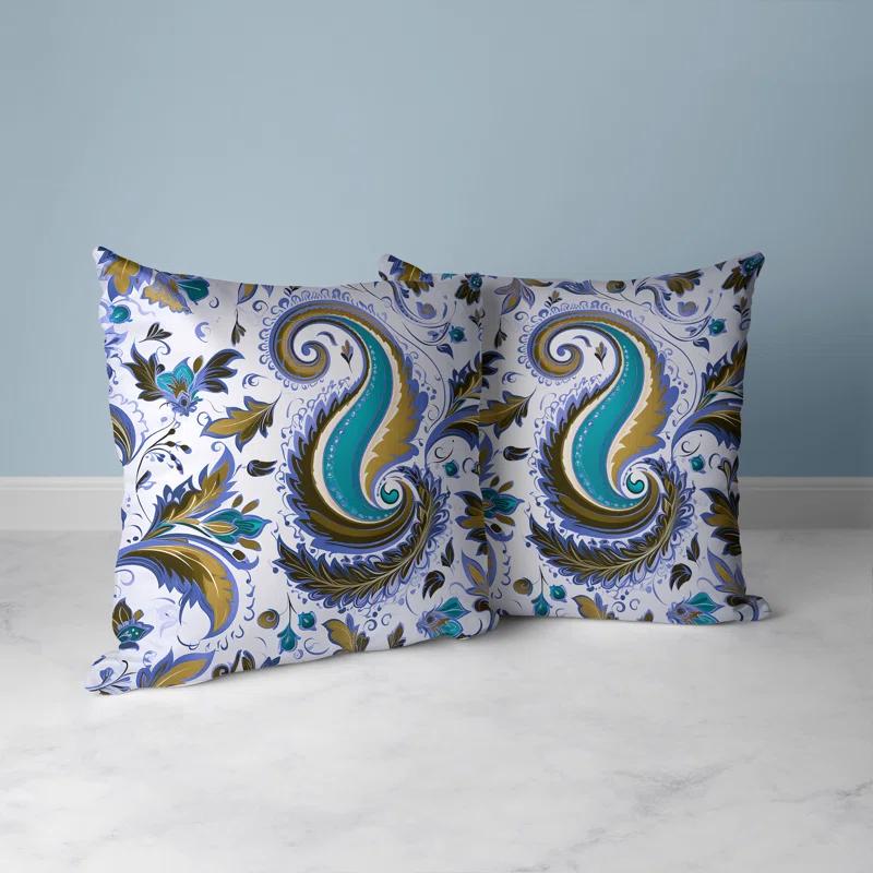 Amrita Sen Lavish Paisley Paisley Reversible Throw Pillow