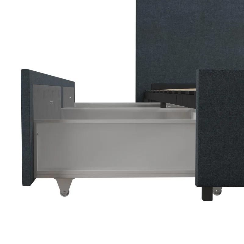 Novogratz Kelly Upholstered Unfinished Platform Storage Bed
