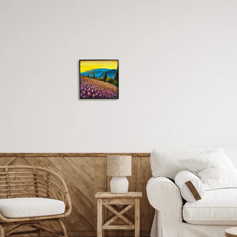 Stupell Industries " Vivid Mountain Meadow Scenery " by Valery Rybakow Painting Print