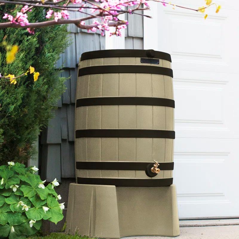 Good Ideas Good Ideas Rain Wizard Whiskey Style Rain Barrel with Overflow and Spigot