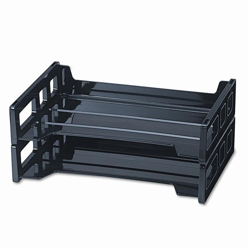 Universal® Universal® Side Load Desk Trays Plastic Paper Organizer