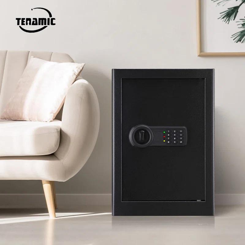 Safe 2.2 Cubic Feet Fire Resistant And Waterproof Home Safe, Keypad Large Lock Box Cabinet Safe, Solid Alloy Steel Office Hotel Home Safe, Black