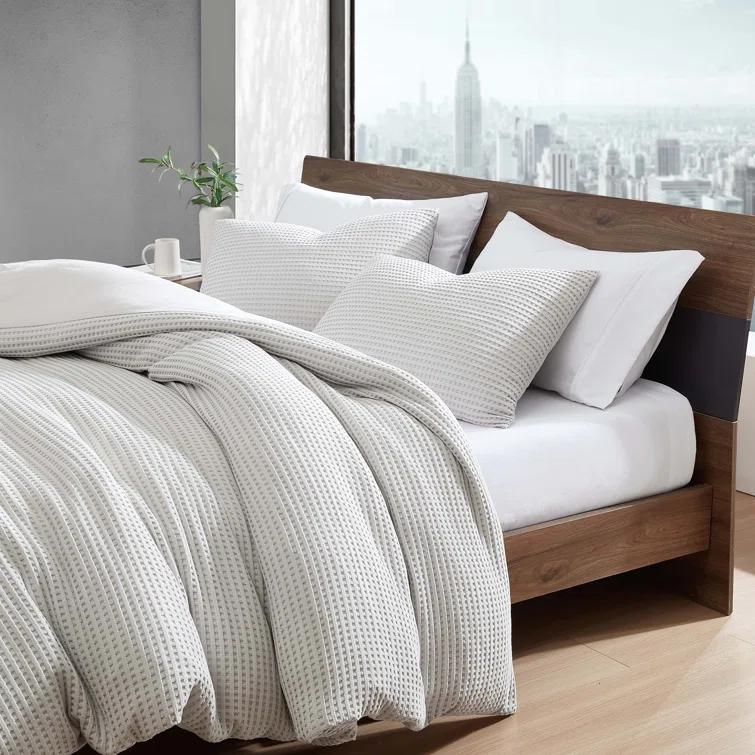 Kenneth Cole Kenneth Cole Solid Waffle Reversible Comforter Set