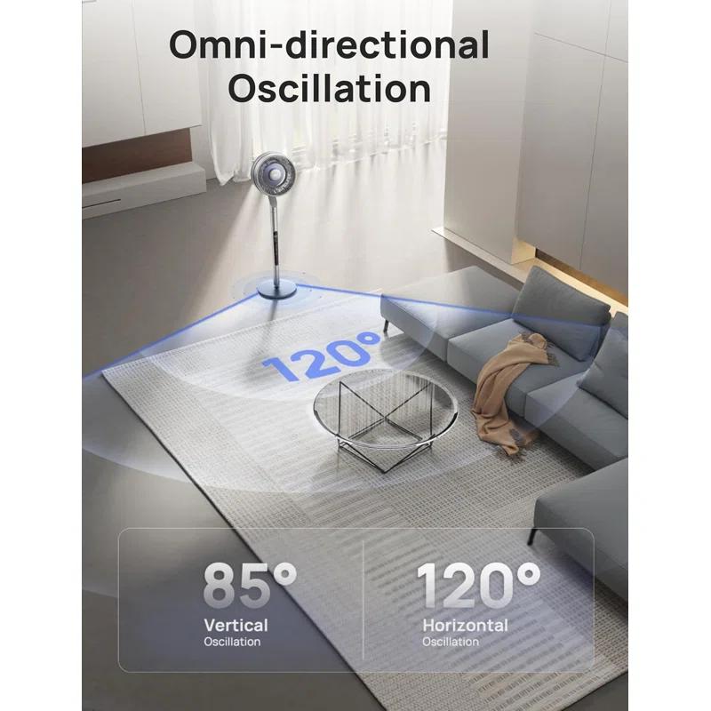 G & R PLUMBING ENTERPRISES, INC. Pedestal Fan with Smart Control, 40-44" Adjustable Height, DC Quiet Fans for Bedroom