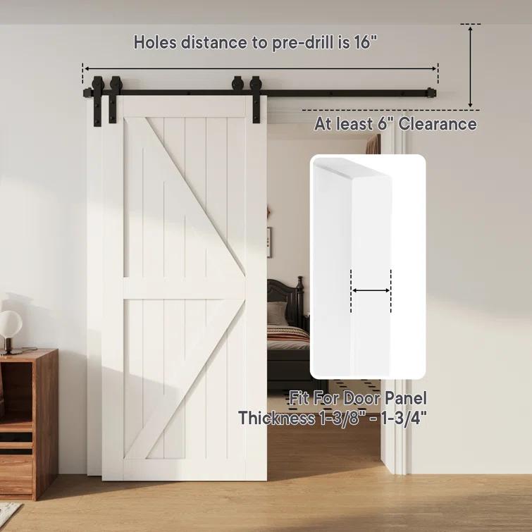Lazio Steel Double Door Barn Door Hardware Kit