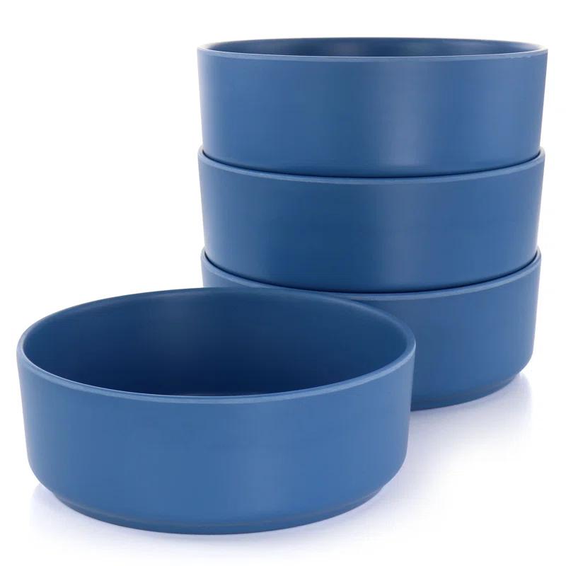 Gibson Home Canyon Crest 12-Piece Stackable Matte Melamine Dinnerware Set