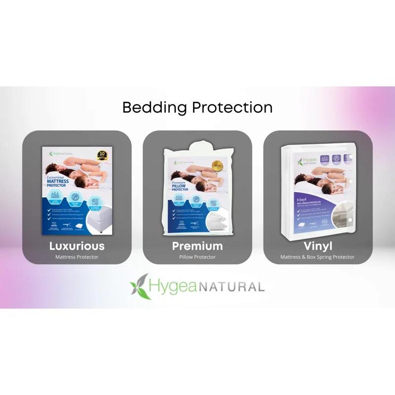 Hygea Natural Waterproof Zipper Mattress Protector Case Pack