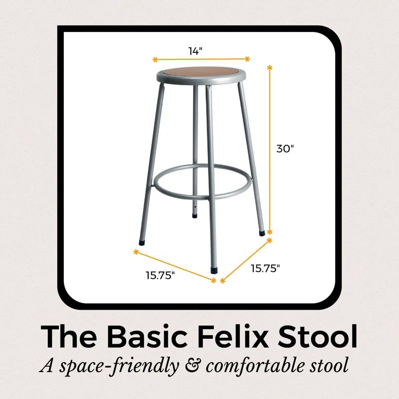 Hampden Furnishings Felix Steel Stool, Assembly Ready