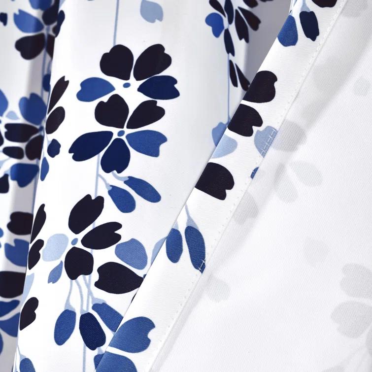 Lush Decor Weeping Flowers Polyester Room Darkening Curtain Pair (Set of 2)