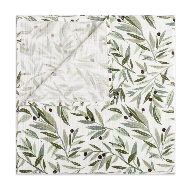 Olive Branches Organic Muslin Swaddle