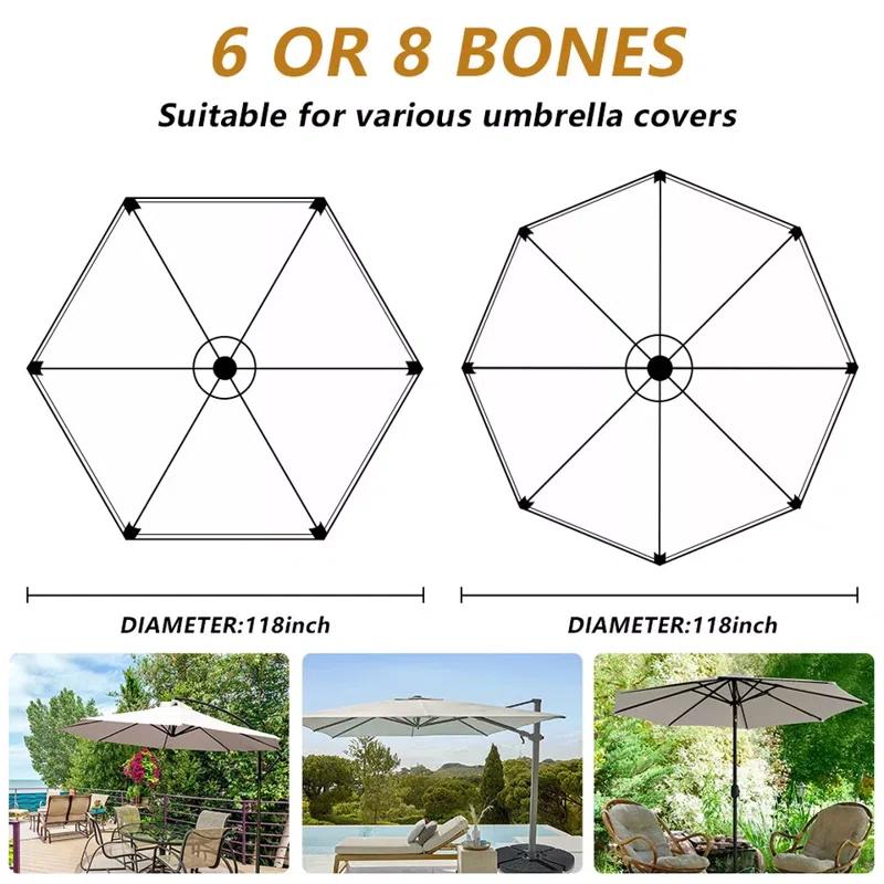 Arlmont & Co. 10ft Patio Umbrella Canopy Top Cover Replacement Fits 6 Ribs (canopy Only) | Wayfair