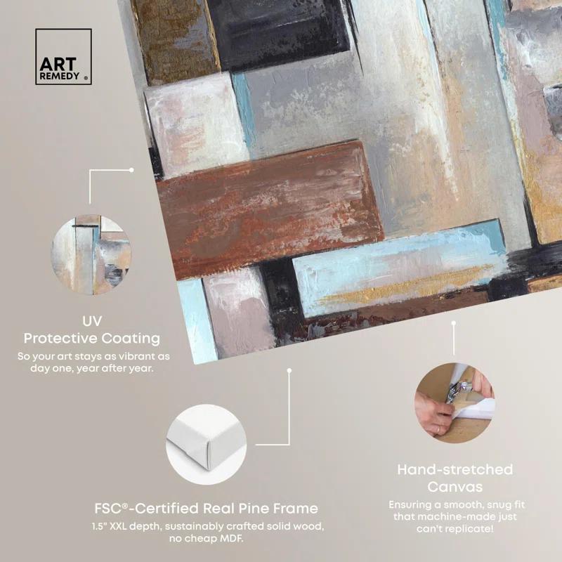 Art Remedy Overlay Canvas Modern Geometric Art by Art Remedy