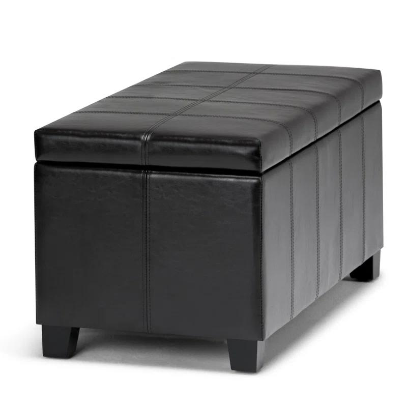 Dover Faux Leather Ottoman