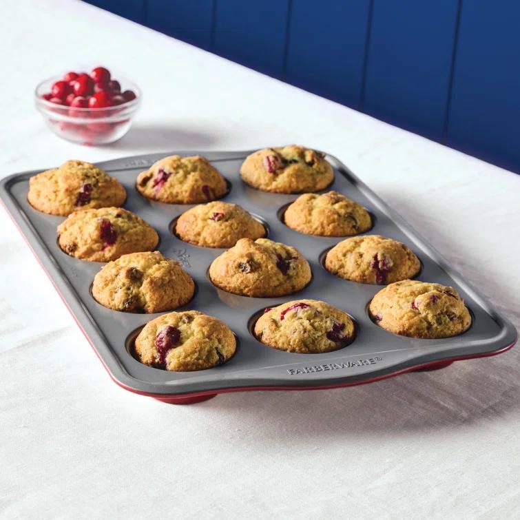 Farberware Farberware Disney Bake With Mickey Mouse Nonstick Muffin Pan / Cupcake Pan, 12 Cup, Red