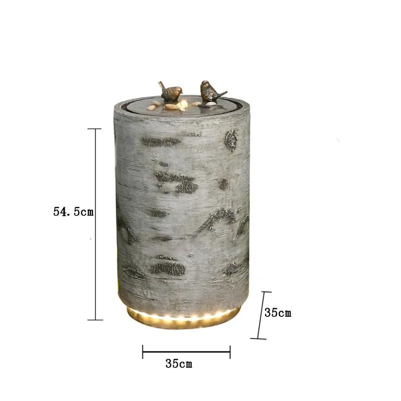 Hi-Line Gift Ltd. 21.5" H Bird Bath Fountain with Warm White LEDS