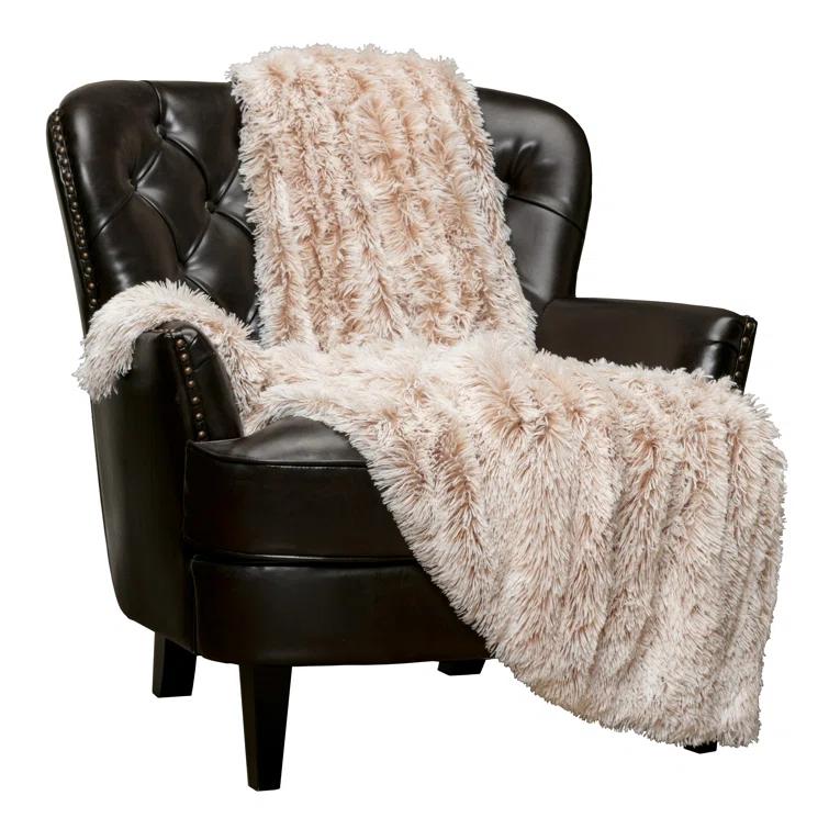 Chanasya Shaggy Shaggy Super Elegent Sherpa Long Fur Throw