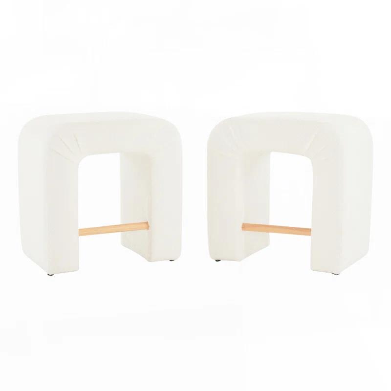 Orren Ellis Upholstered Boucle Dining Chairs, Set of 2 (Set of 2)