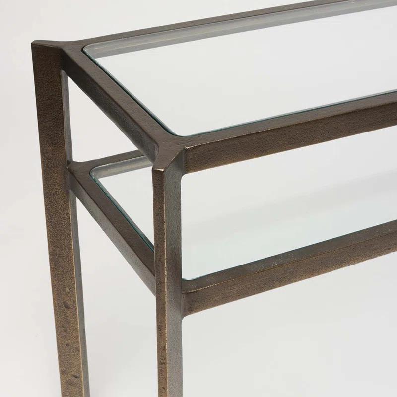 Interlude Linley 63'' Glass Top Console Table