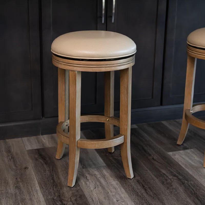 Maven Lane Maven Lane Eva Stool with Vegan Leather Upholstery