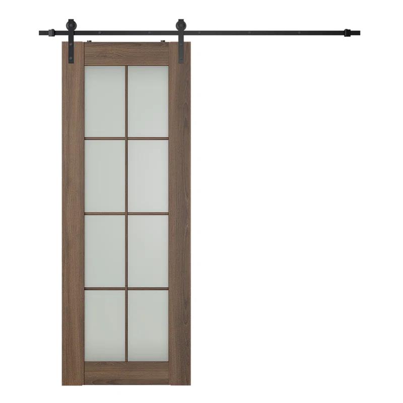 Belldinni Avon 8 Lite Solid + Manufactured Wood Paneled Barn Door