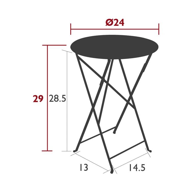 Bistro Round Metal Outdoor Folding Bistro Table