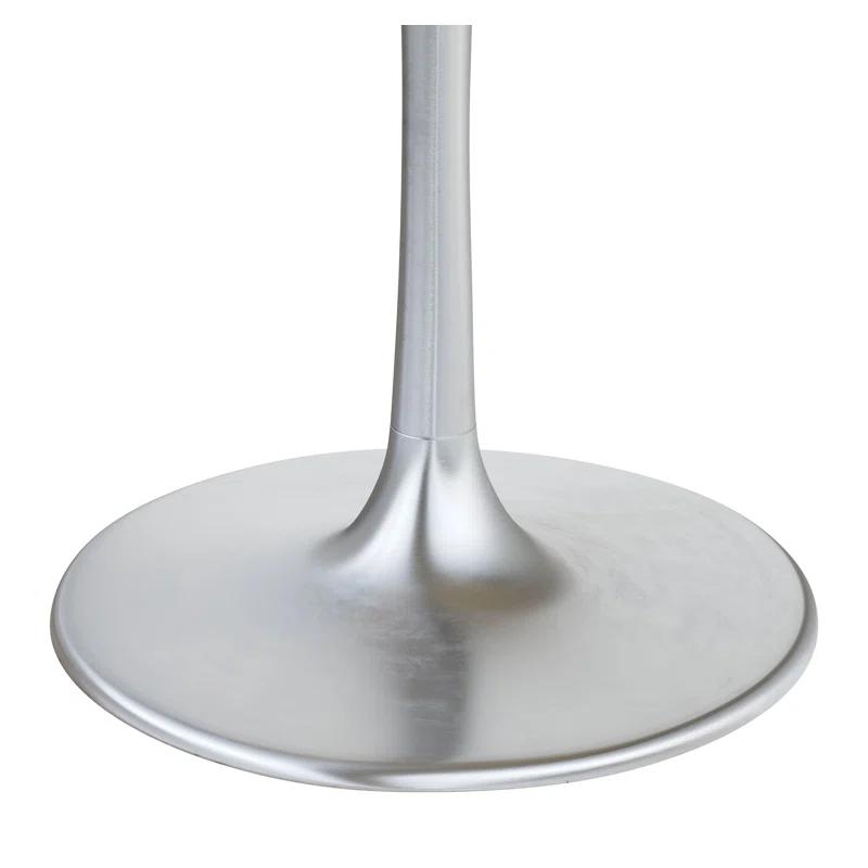 Zuo Hospitality Round Marble Top Metal Base Dining Table