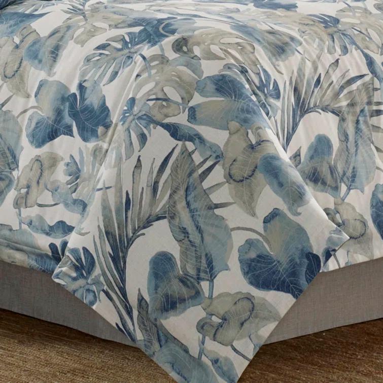 Tommy Bahama Home Tommy Bahama Raw Coast Blue Cotton 5 Piece Comforter Bonus Set