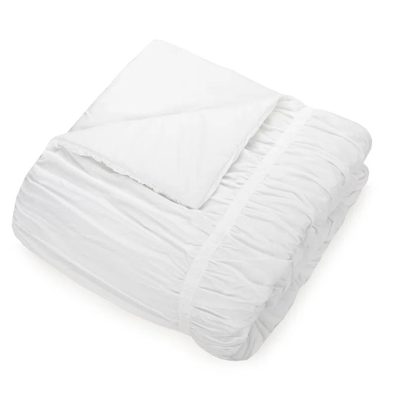Modern Heirloom Emily Ruched Solid Textured Comforter Set