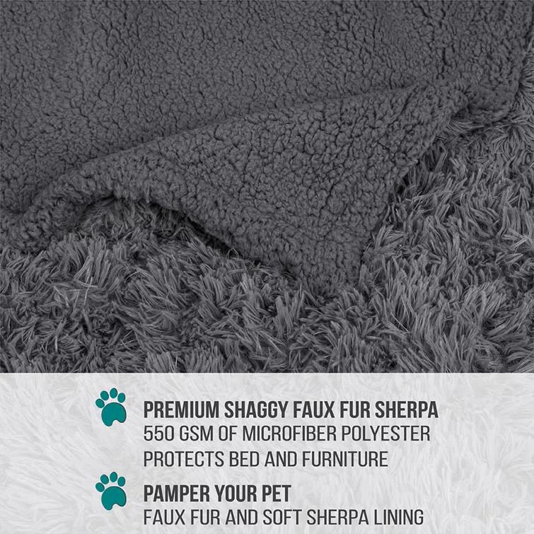 PetAmi Faux Fur Sherpa Pet Blanket