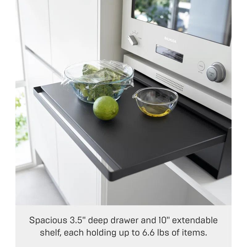Yamazaki Home Yamazaki Home Countertop Drawer With Pull-Out Shelf, Steel, Holds 37 Lbs