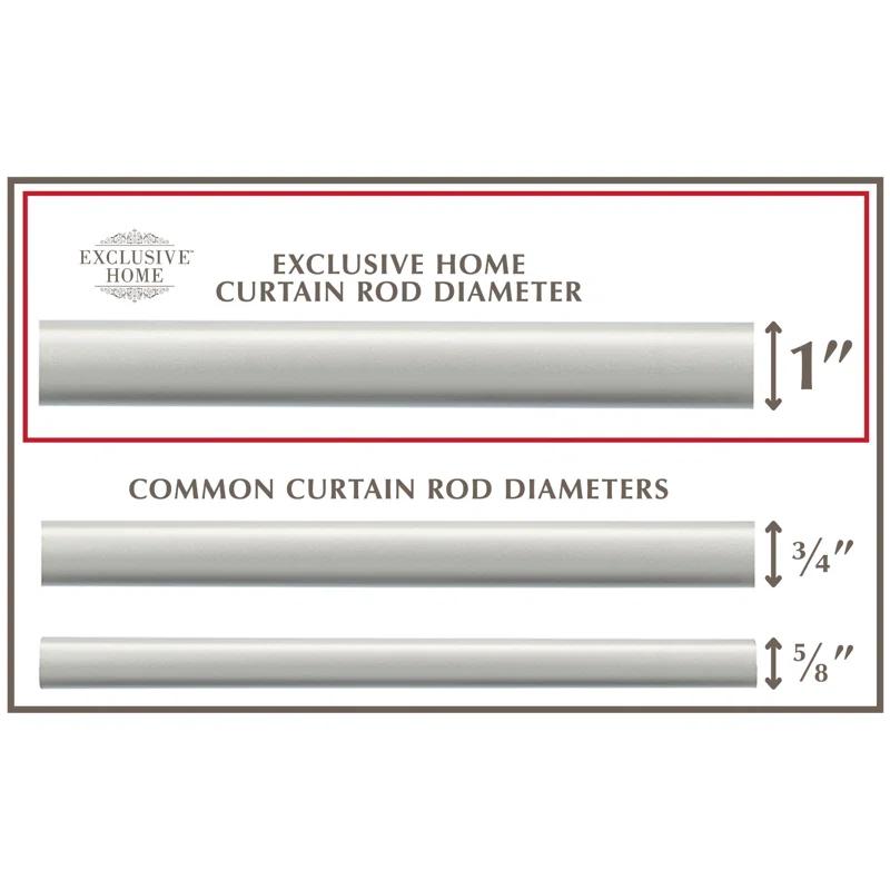 Amalgamated Textiles EXCLUSIVE HOME Crystal Ball 1" Curtain Rod and Finial Set