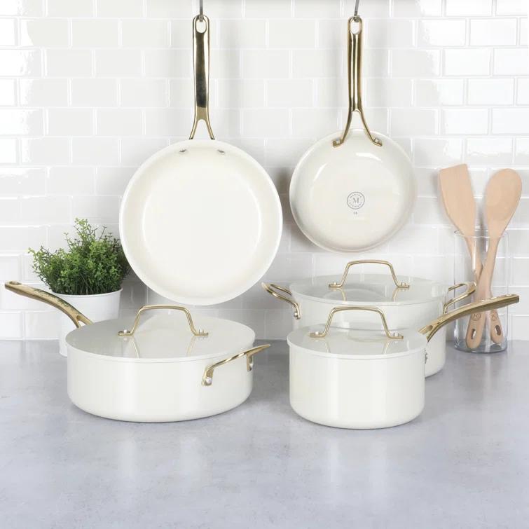 Martha Stewart Martha Stewart Galway 10 Piece Aluminum Cookware Set w/Alum Lid