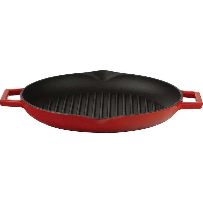 LAVA CAST IRON Lava Enameled Cast Iron Grill Pan 12 inch-Round