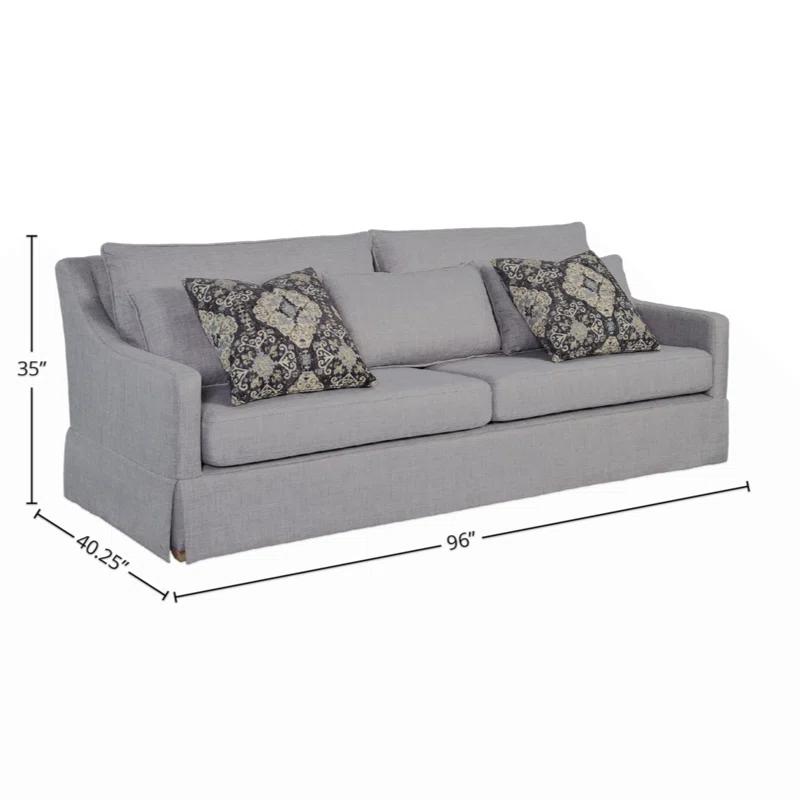 Wildon Home® Sofa With Skirt And Reversable Cushions And 2 Pillows