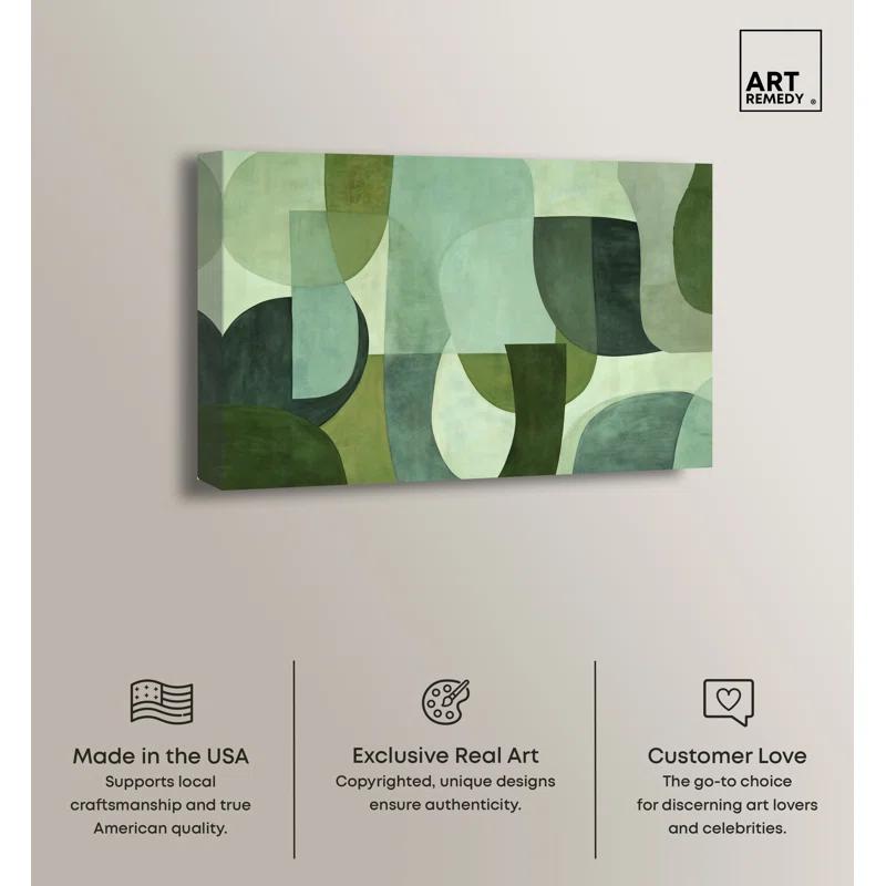 Art Remedy Tualipa Green Abstract Wall Art by Art Remedy