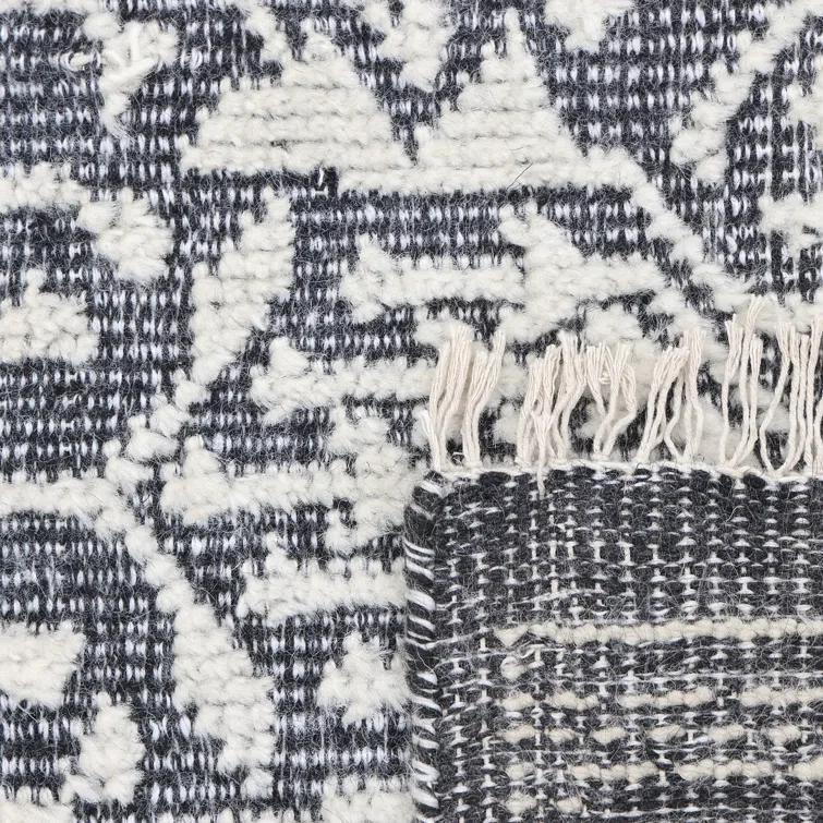Elegant Hand-Knotted Wool-Viscose Blend Gray Area Rug, 9' x 12'