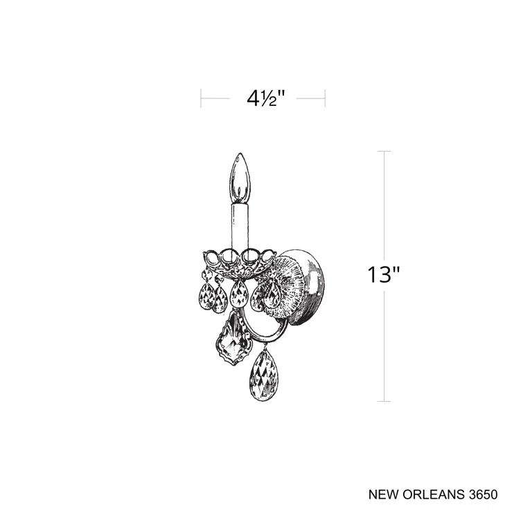 Schonbek New Orleans Candle Wall Light