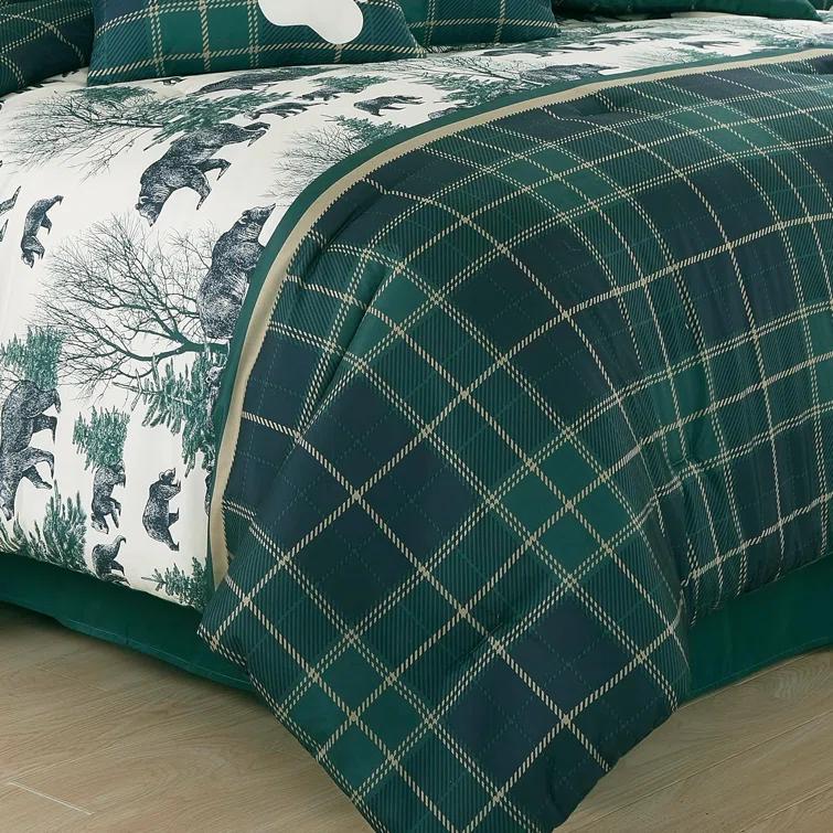 Chezmoi Collection Southwestern Cabin Lodge Bedding 7-Piece Bear Comforter Set