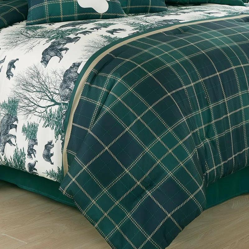 Chezmoi Collection Southwestern Cabin Lodge Bedding 7-Piece Bear Comforter Set
