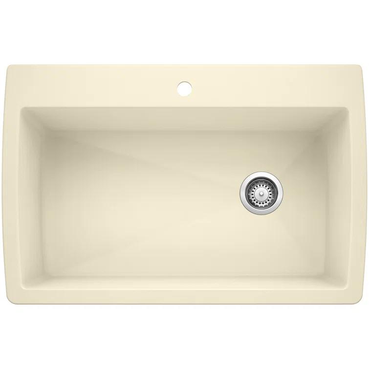 Blanco Diamond SILGRANIT 33.5" Super Single Dual Mount Kitchen Sink 440194