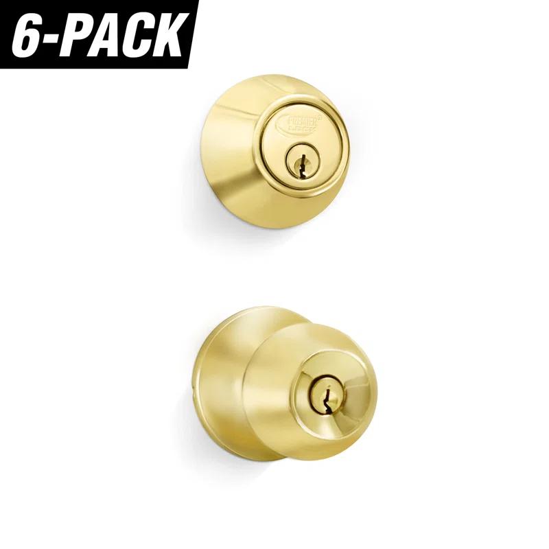 Complete Entry Knob Set with Single Cylinder Deadbolt